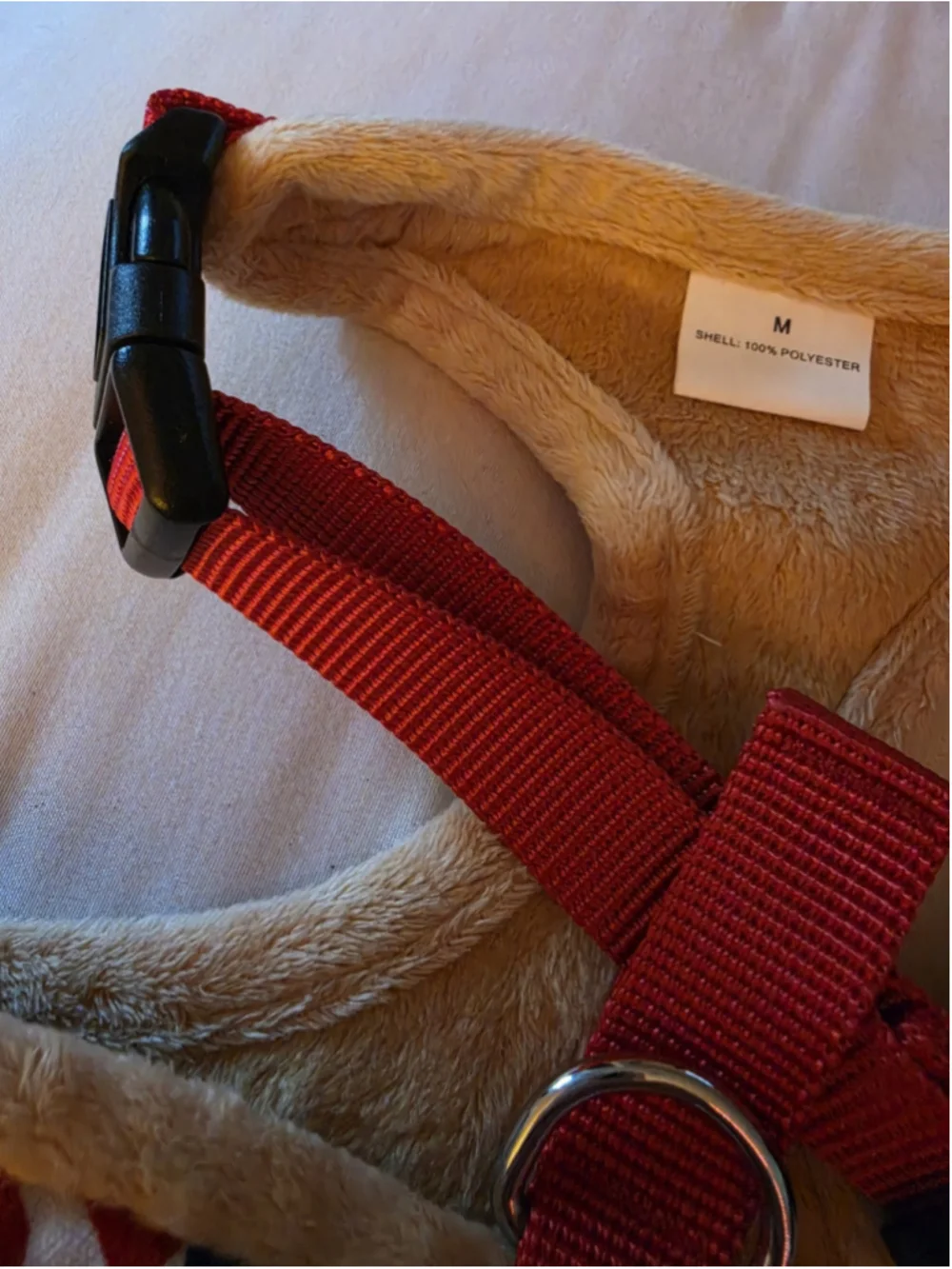 Union Jack Patriotic Dog Harness ❤️ My Dog Over-the-Head Vest Faux Fur Medium